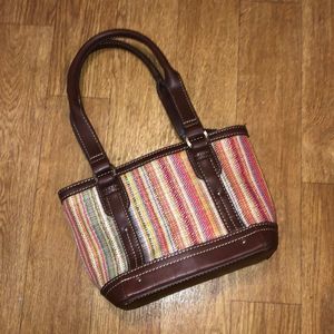 Étienne Aigner Colorful Brown Leather Mini Handbag
